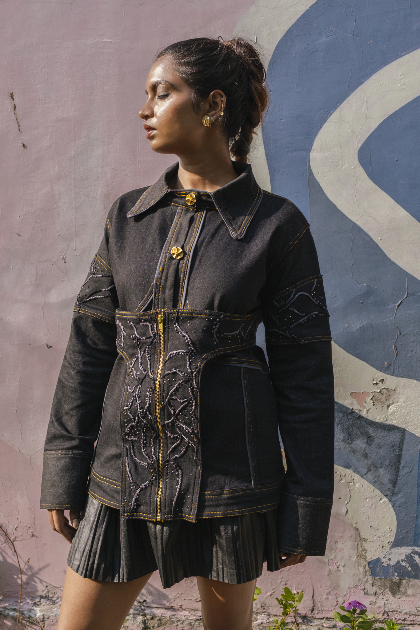 NAZRANA Panelled Jacket