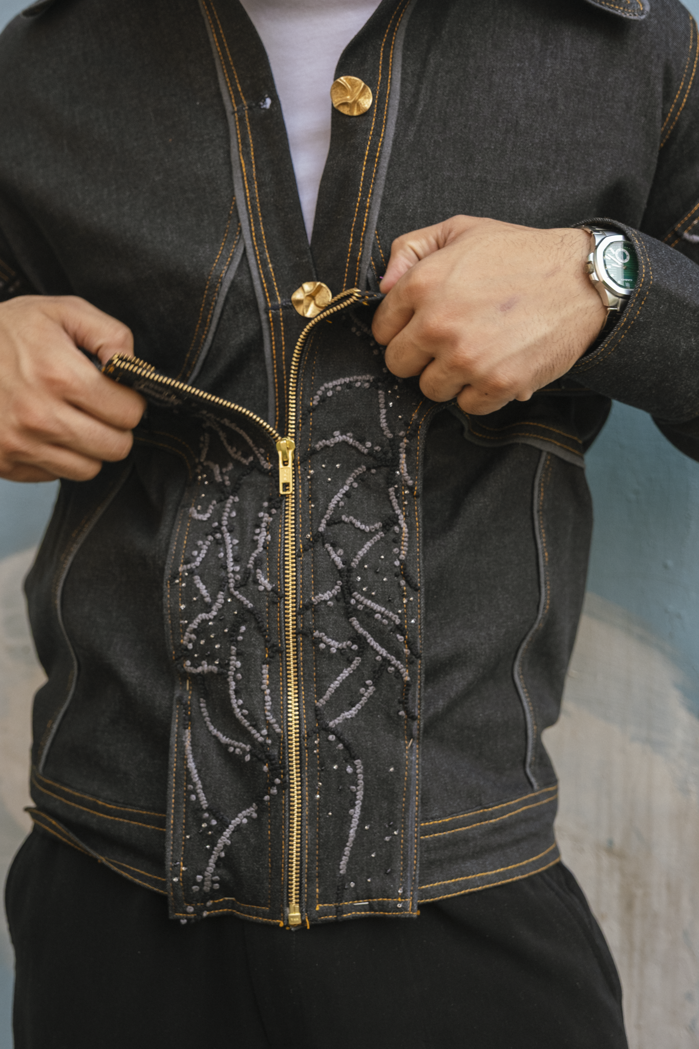 NAZRANA Panelled Jacket