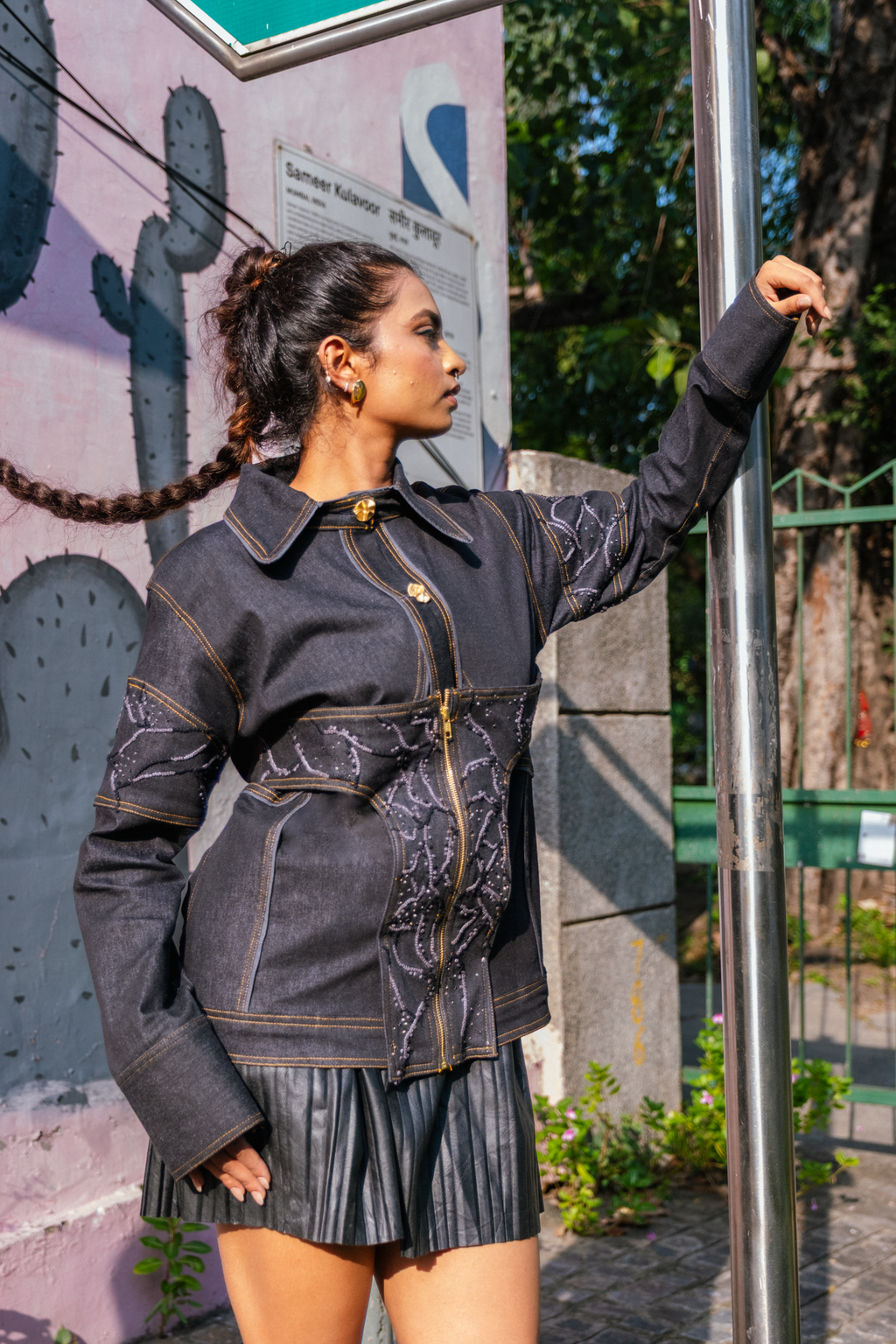 NAZRANA Panelled Jacket